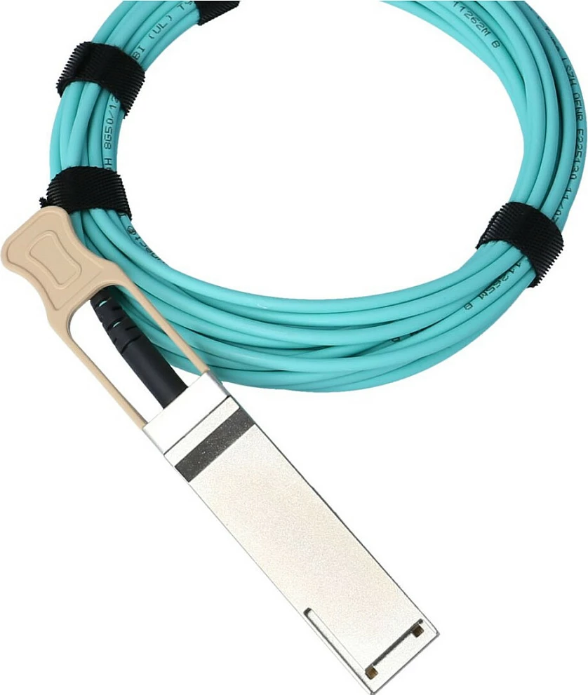 Kabllo AOC BlueOptics AOC-Q-Q-100G-5M, QSFP28-QSFP28, 5m, 100Gbps, e kaltër