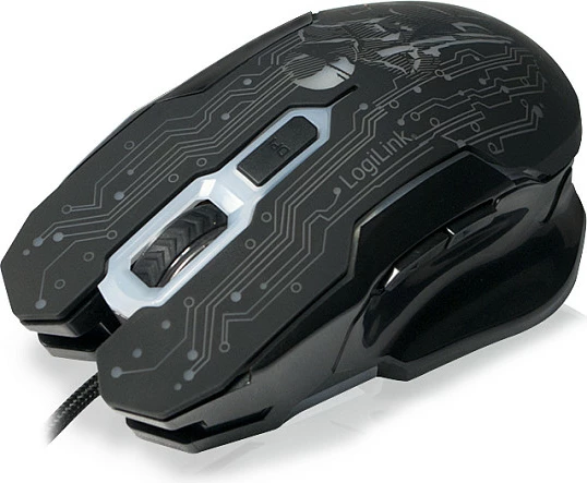 Maus gaming LogiLink, USB, 6 butona, 2400 DPI, zi me blu