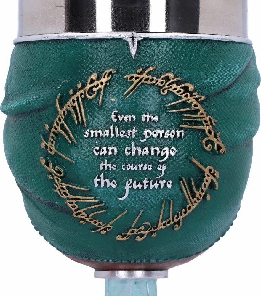 Mug koleksionues NEMESIS NOW Lord of the Rings Frodo, 19.5 cm, rezinë me insert çelik inox, jeshile/kafe