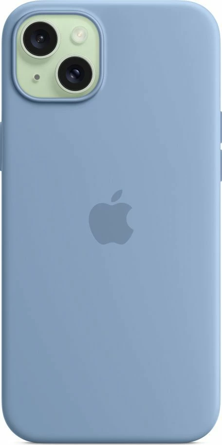 Mbështjellës Apple Silicone Case with MagSafe MT193ZM/A për iPhone 15 Plus 6.7", Winter Blue