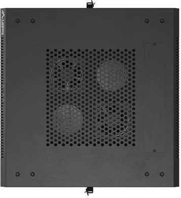 Kabinet rack LANBERG 19" 18U 600x600, me derë xhami, i zi