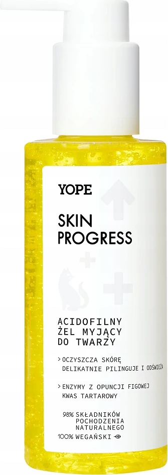 Xhel pastrues fytyre për femra Yope Skin Progress Acidophilic, 150ml
