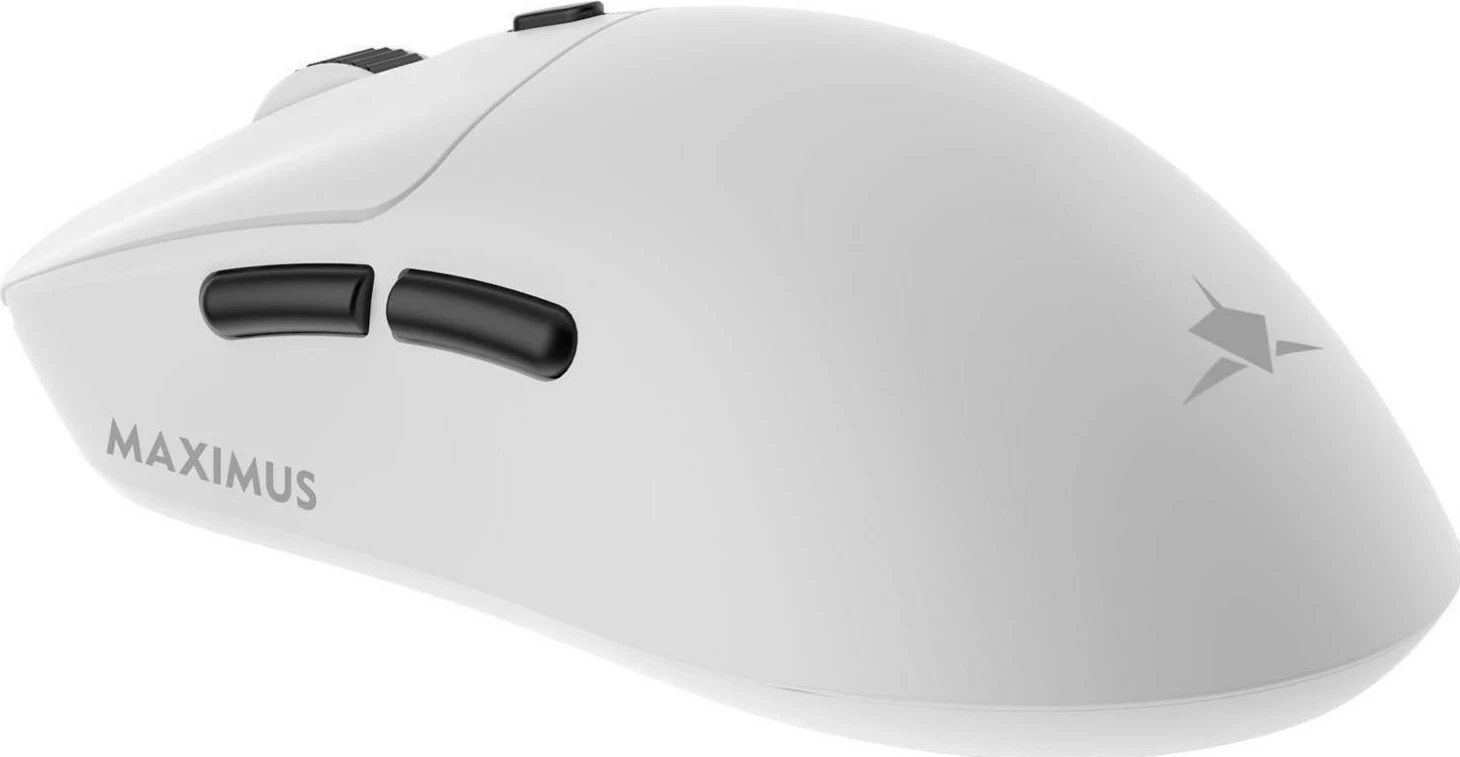 Maus gaming White Shark Maximus, 26000 DPI, wireless/wired, USB-C, i bardhë