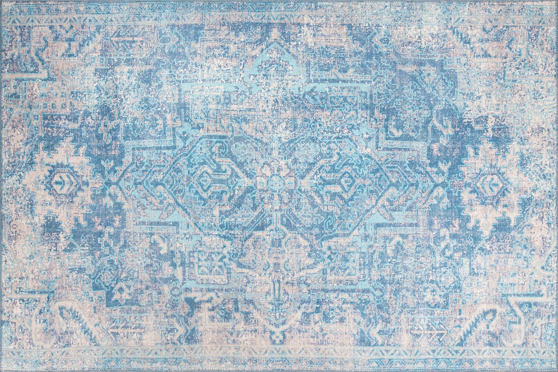 Qilim Conceptum Hypnose, chenille blu, 230x330cm