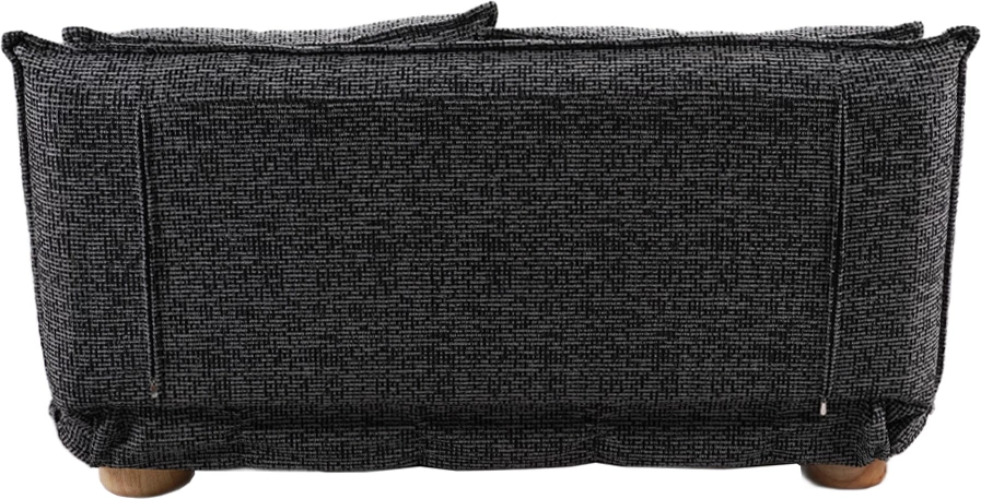 Futon divan për dy persona, palosës, ngjyrë gri e zezë me dizajn, 141x87x76cm