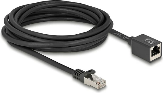 Kabllo rrjeti DeLOCK 90318, Cat6a, S/FTP, 5 m, RJ45 mashkull-nënë, e zezë