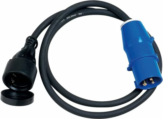 Adapter CEE/Schuko BRUNNER 0301070N, 150 cm, 3x1.5 mm², 230V/16A, zi/kaltër