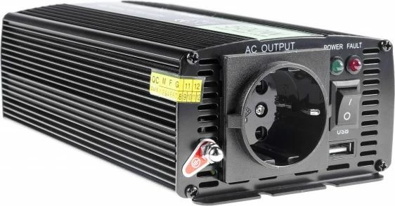 Inverter rryme Green Cell 12V në 230V 500W/1000W, i zi