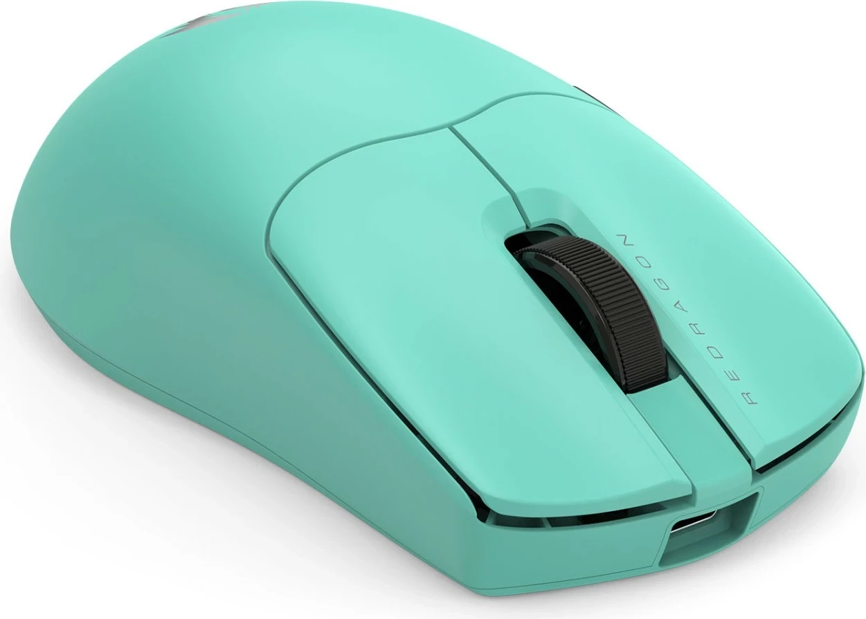 Maus gaming Redragon Axion M933, wireless Bluetooth/2.4G + USB-C, 45000 DPI, 60 g, turkiz