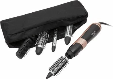 Tharëse flokësh me brushë stilimi Adler AD 2022 1000W, 6 koka, 34 mm, e zezë