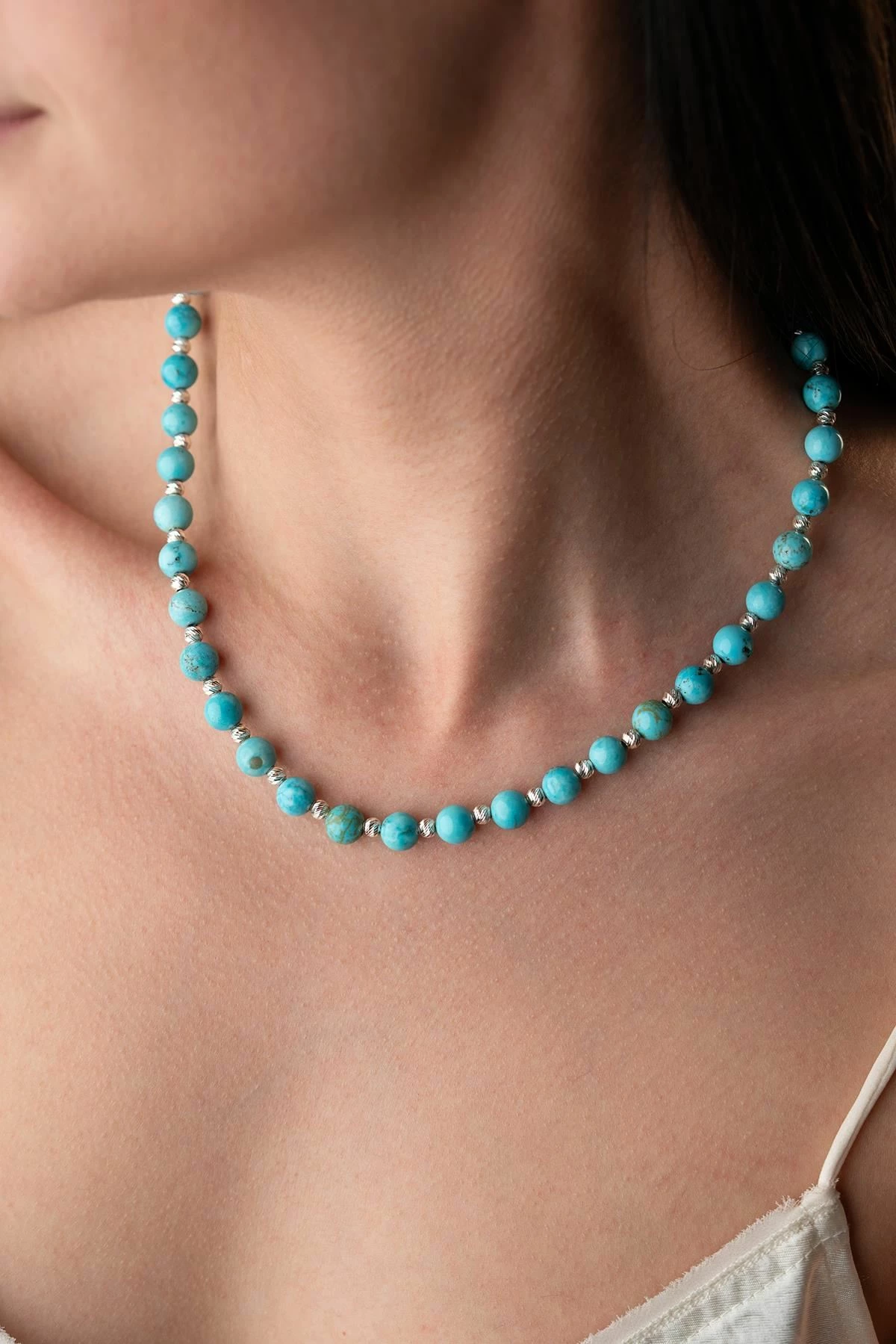 Varëse argjendi, gur natyral turquoise, Jumeon, NRZ1000409