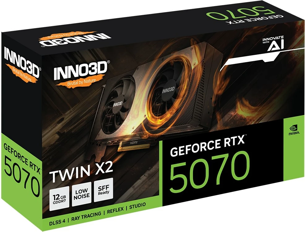 Kartelë grafike Inno3D GeForce RTX 5070 TWIN X2, 12 GB GDDR7