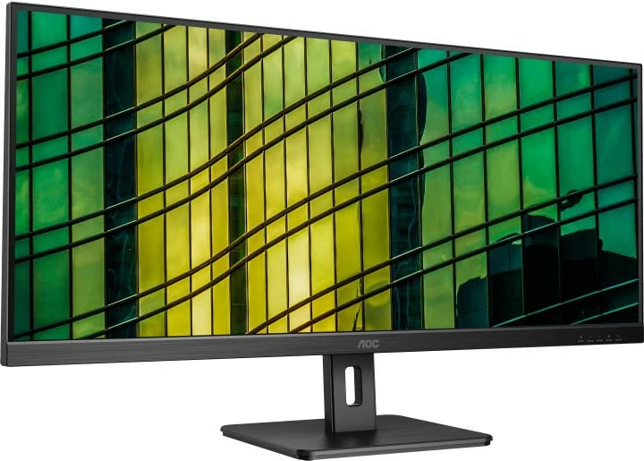 Monitor AOC U34E2M 34" VA WQHD 21:9 me HDMI/DP, e zezë