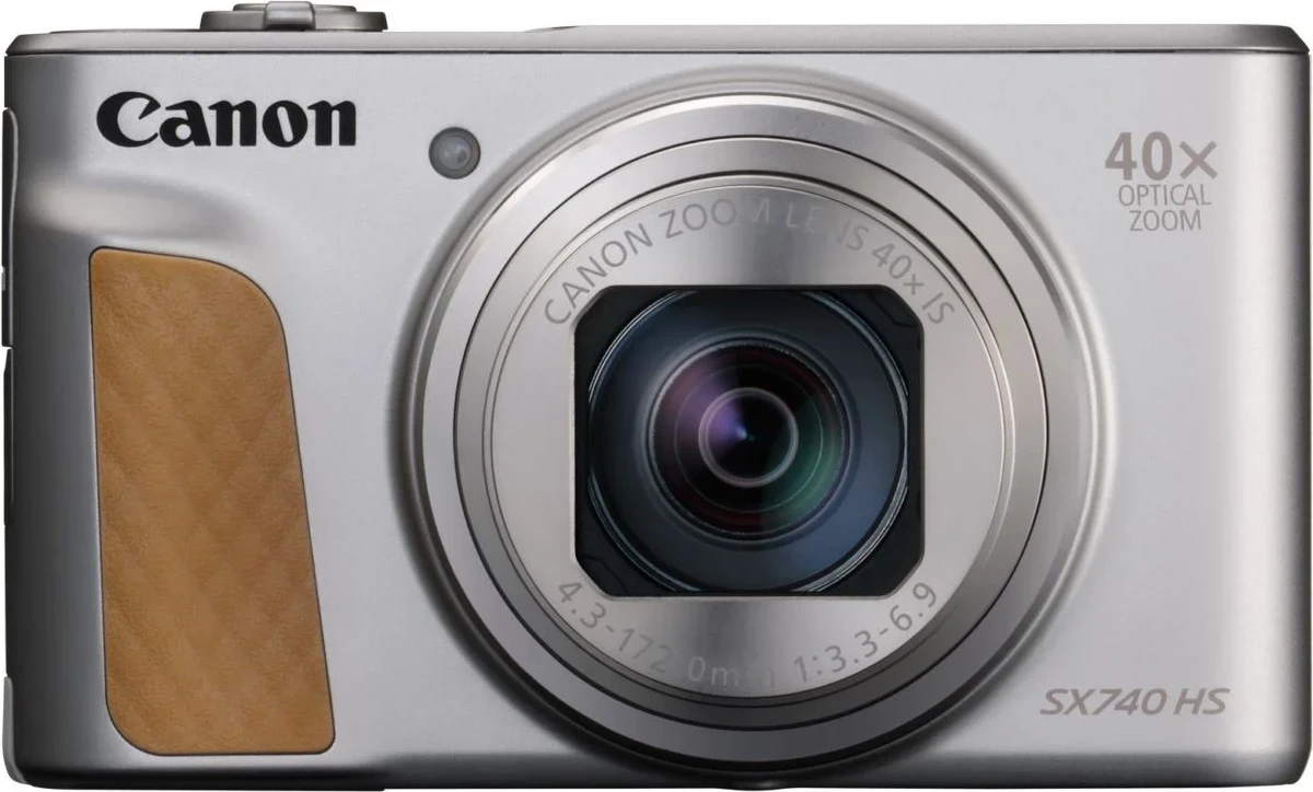 Aparat Canon PowerShot SX740 HS, 20.3 MP, Zoom optik 40x, 4K, Wi-Fi, Bluetooth, Srebrny