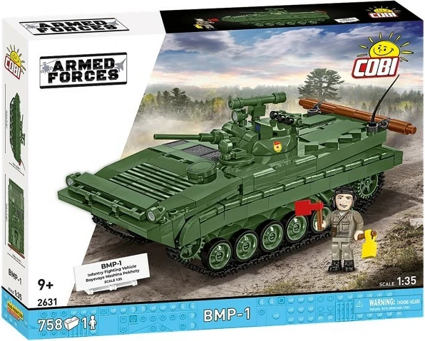 Set blloqe ndërtimi, COBI, BMP-1 2631, 758 pjesë, shkallë 1:35, jeshile