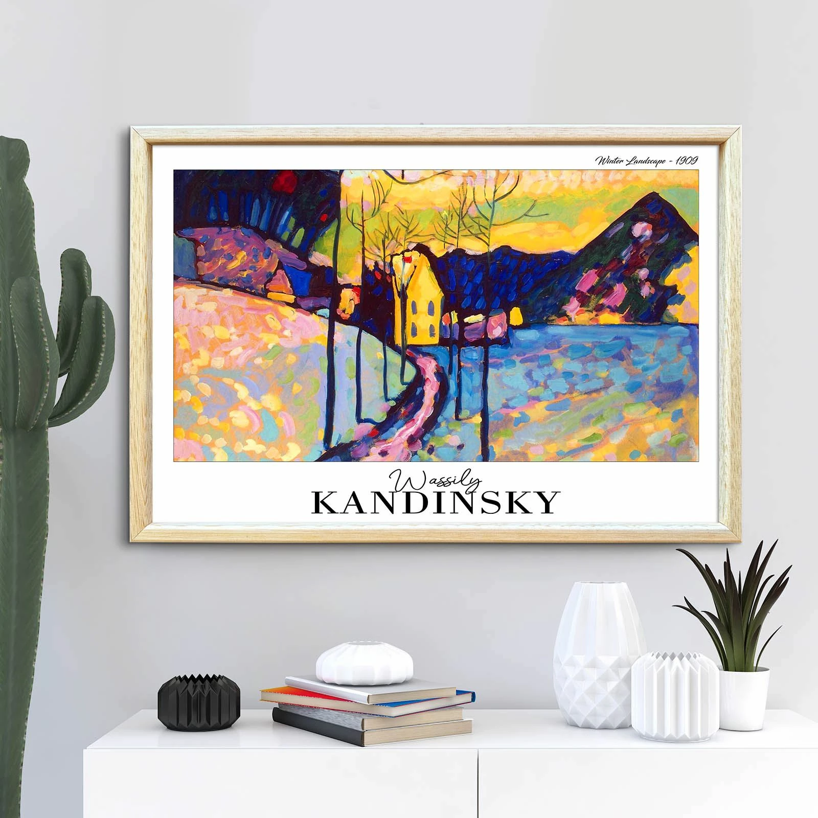 Pikturë dekorative me kornizë, shumëngjyrëshe, Wallity, 4262AHSKANDINSKY-023, 42x62cm