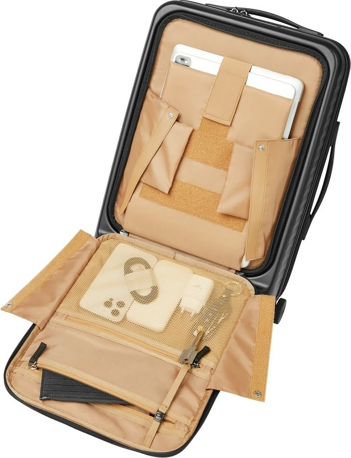 Valixhe kabine RIVACASE 8181 Clark ECO, e zezë
