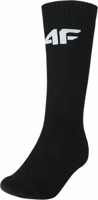 Çorape skijimi për fëmijë 4F, të zeza