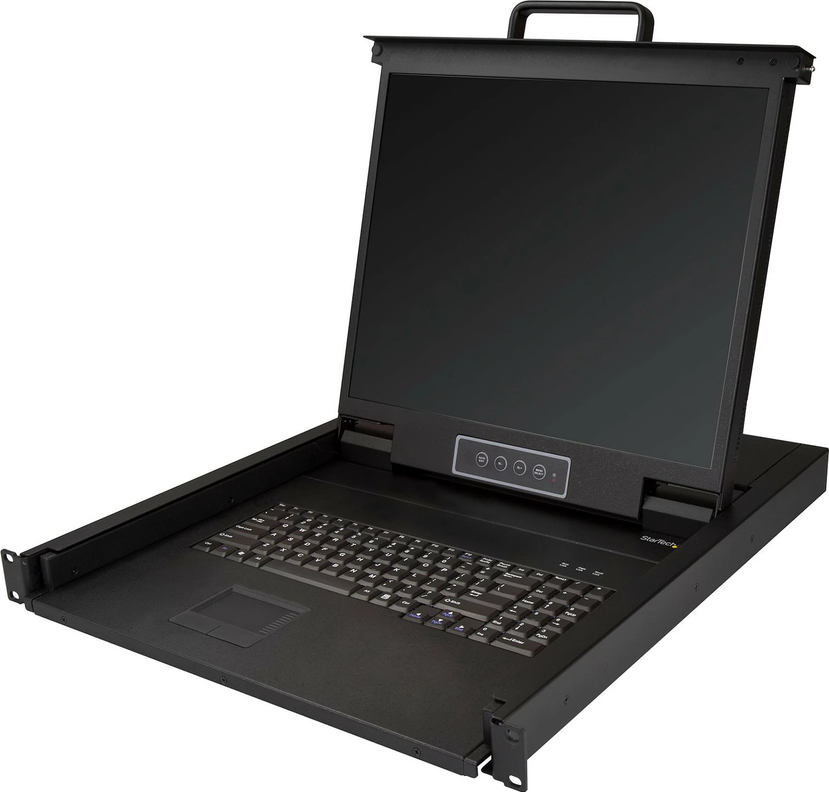 Konzolë KVM rackmount StarTech RKCONS1901, 19" LCD, 1U, VGA single port, USB, zezë