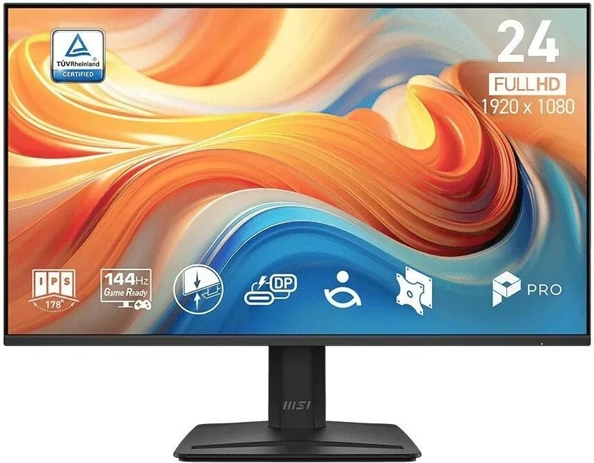 Monitor MSI PRO MP242 E14C, 23.8", Full HD, IPS, 144Hz, USB-C PD 15W, i zi