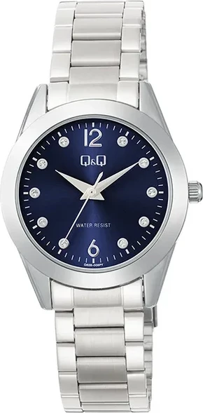 Orë dore Q&Q Q82B-006PY, e argjendtë/kaltër
