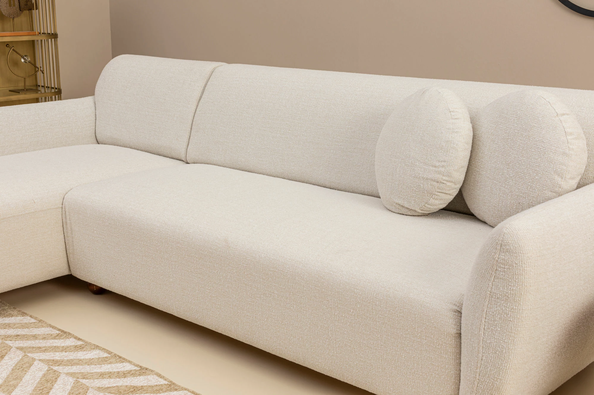 Këndare Eddy majtas, ngjyrë e bardhë, Atelier del Sofa