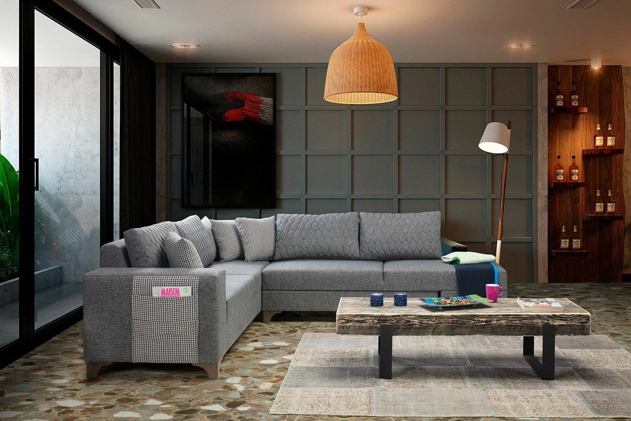 Kënd-sofë krevati Loft, ngjyrë gri, Atelier del Sofa