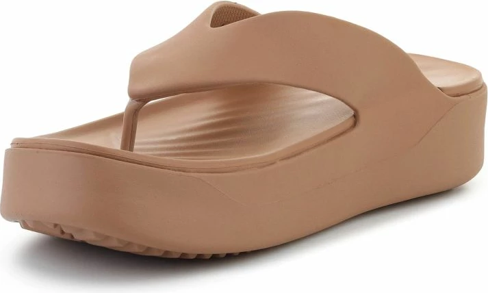 Flip-flopa platforme për femra Crocs Getaway, milk chocolate