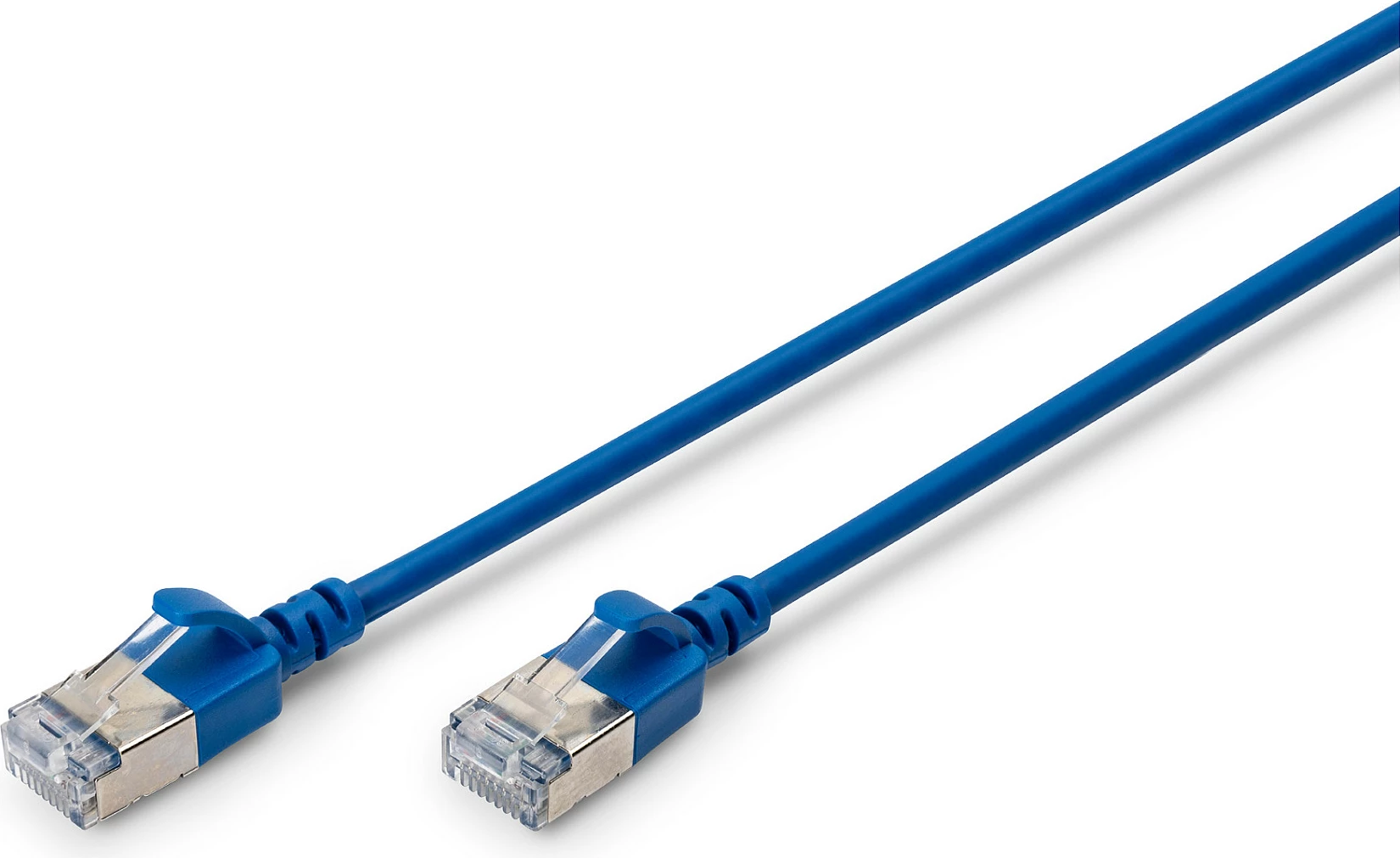 Kabllo rrjeti Digitus CAT 6A F-FTP Slim 1m, RJ-45, e kaltër