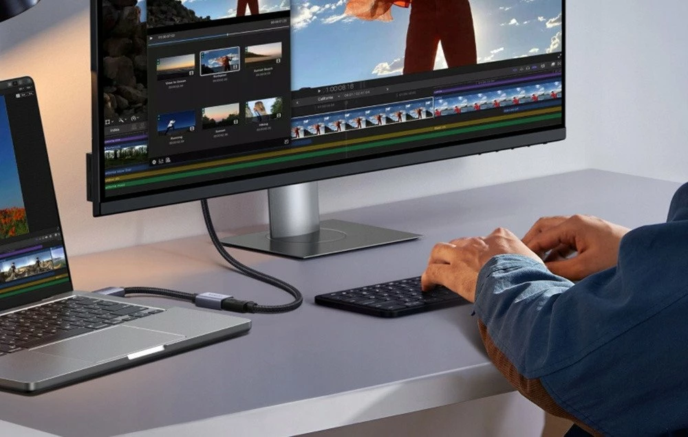Kabllo DisplayPort në HDMI Ugreen DP133 20 cm 4K, gri/zezë