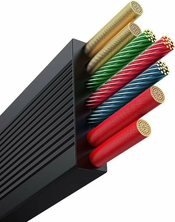 Kabllo USB Baseus Free2Draw BSU4920, USB-C në USB-C + microUSB + Lightning, 1.1 m, 100W, e zezë