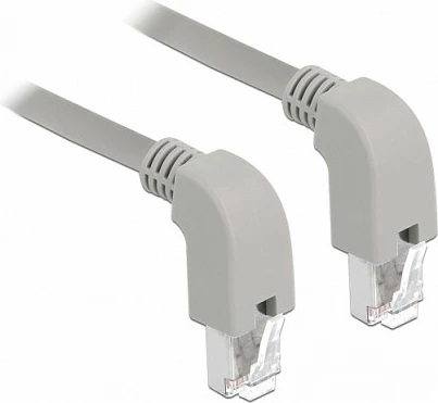 Kabllo rrjeti DeLOCK 85859 Cat5e 1m RJ-45 në RJ-45, konektor me kënd, gri