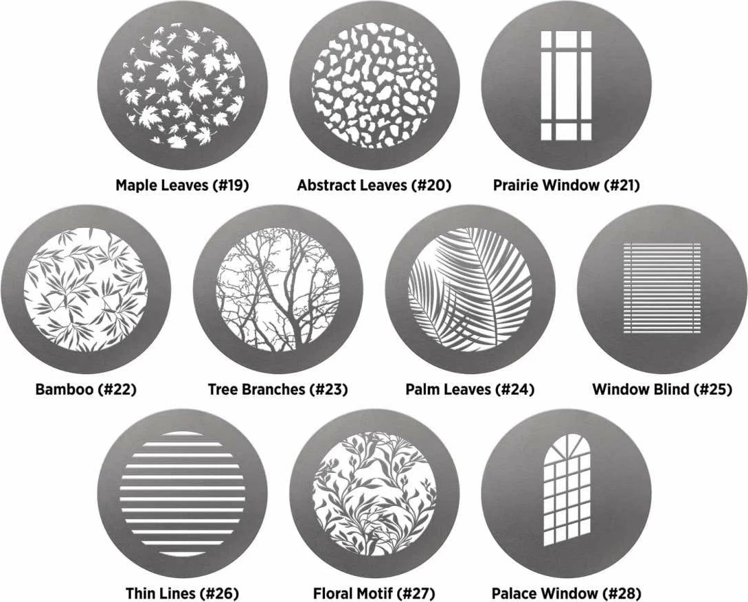 Set gobo Westcott Lindsay Adler për Optical Spot, 10 copë