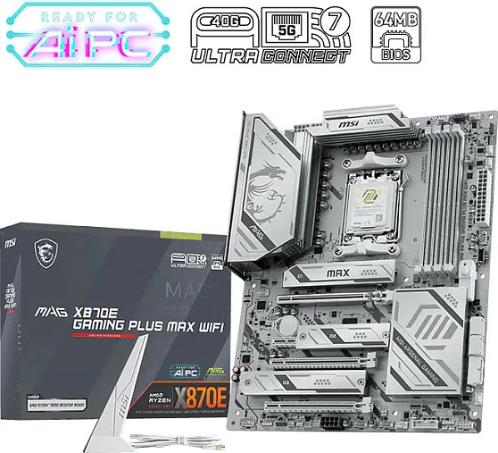 Pllakë amë MSI MAG X870E Gaming Plus Max WiFi, AM5, ATX, DDR5