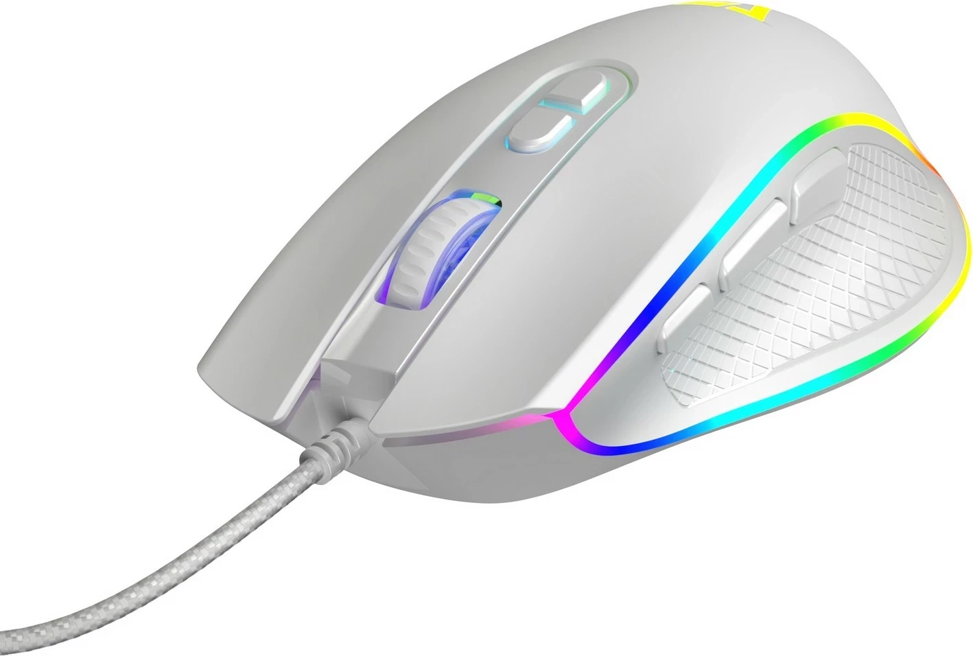 Maus Modecom Volcano Veles, RGB, me kabëll, i bardhë