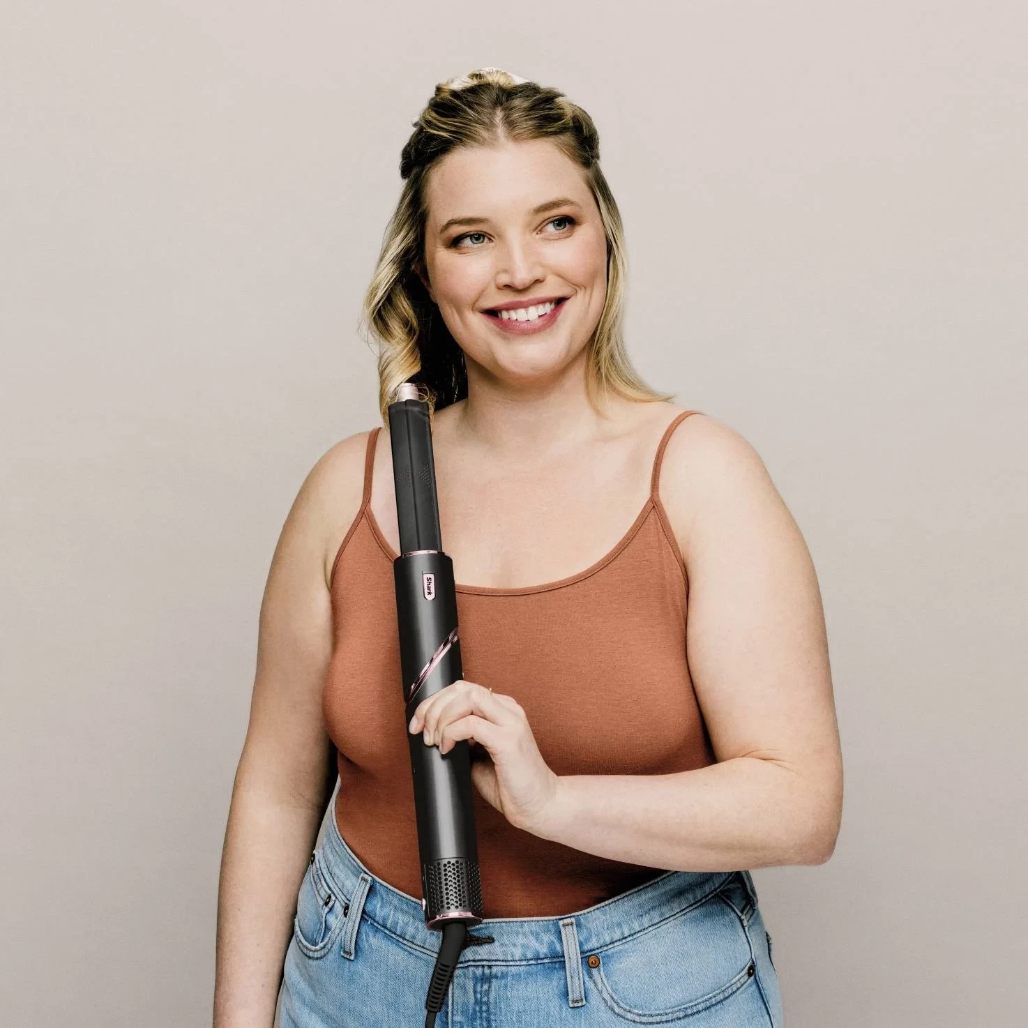 Tharëse flokësh dhe styler 3-në-1, Shark, HD424EU FlexStyle, 1400W, 3 nivele temperaturë, me Auto-Wrap curlers, furçë oval dhe koncentrator, kabllo 2.5m, e zezë