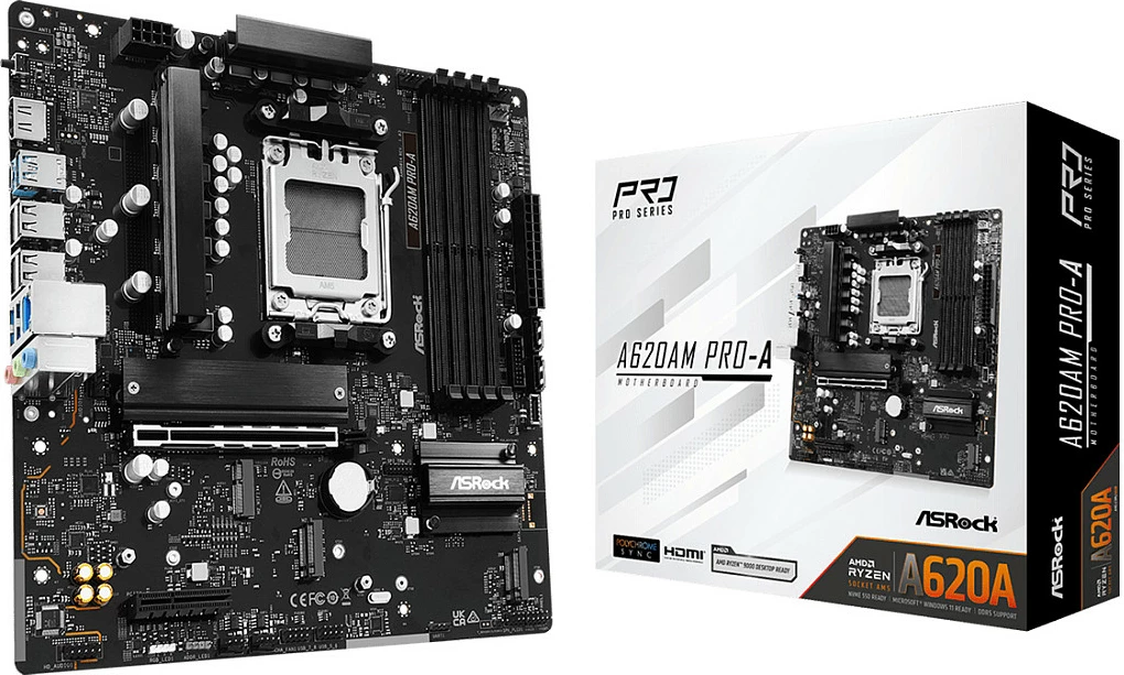 Pllakë amë ASRock A620AM Pro-A, AM5, mATX, DDR5, HDMI/DP