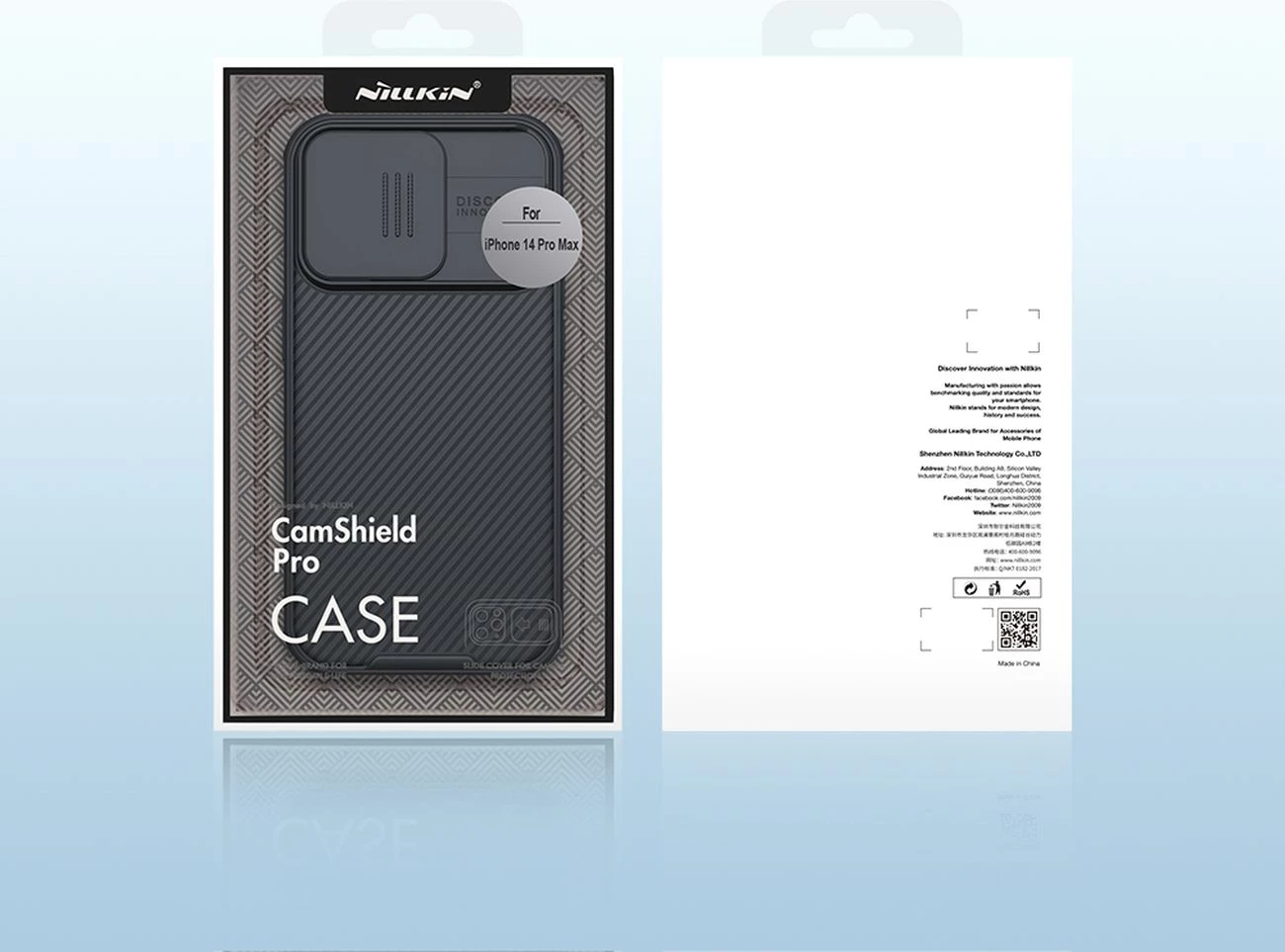 Mbështjellës Nillkin CamShield Pro Magnetic për iPhone 14 Pro Max, MagSafe, mbrojtje kamerës, Blu