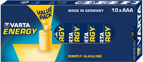 Bateri Varta Energy AAA Alkaline 1.5V, 10 copë, blu