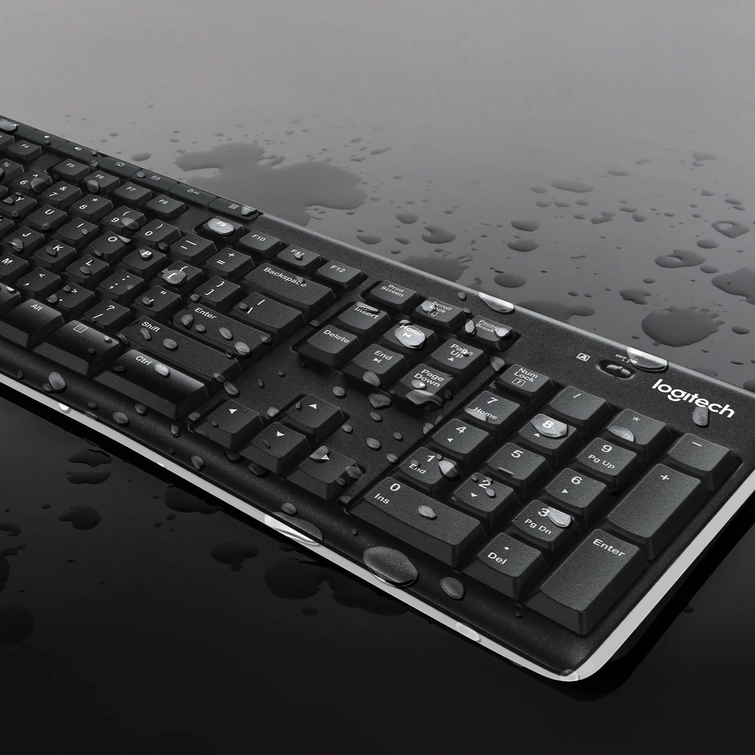 Kombo wireless Logitech MK270, Full-size (100%), RF Wireless, QWERTY, Zi, Argjendtë, Maus i përfshirë