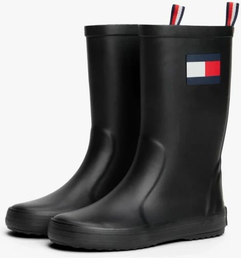 Çizme shiu Tommy Hilfiger FLAG RAIN BOOT T3XC-33923-0047999, të zeza [Madhësia: 33]