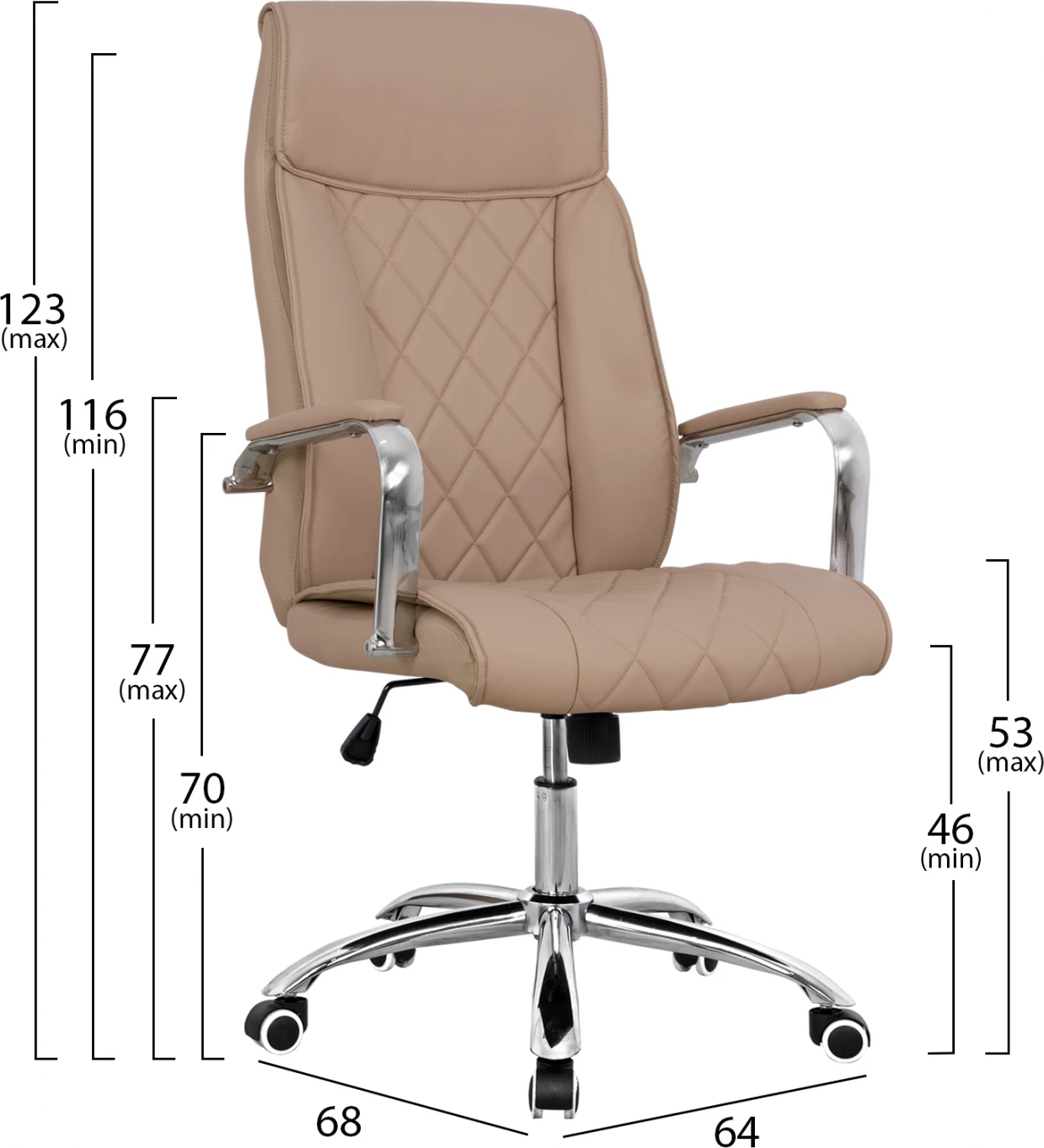 Karrige për zyre menaxheri, ngjyrë krem, FH1104.07