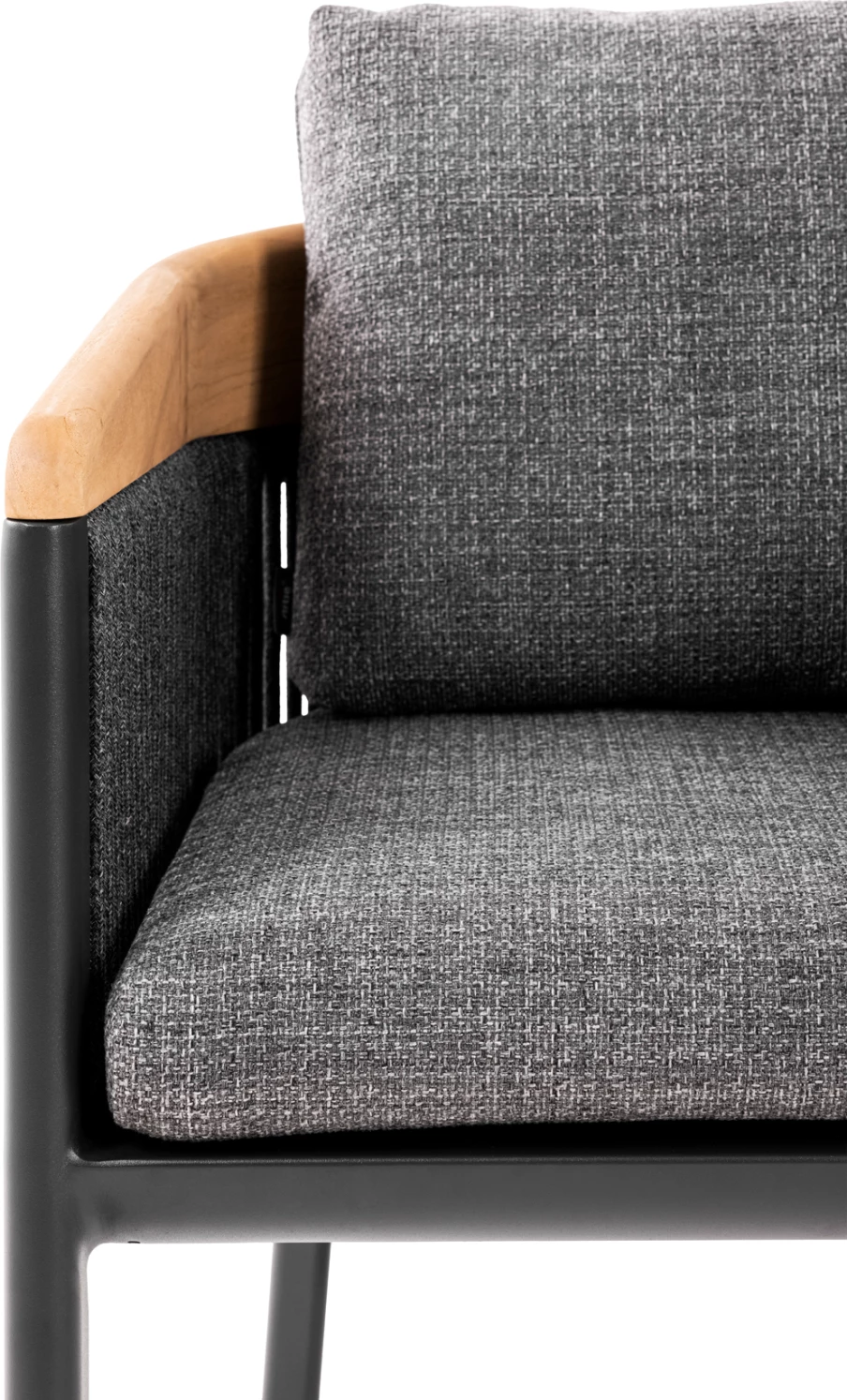 Karrige ngrënieje me mbështetëse Ethereal, ngjyrë gri e errët dhe qymyr, Candeo