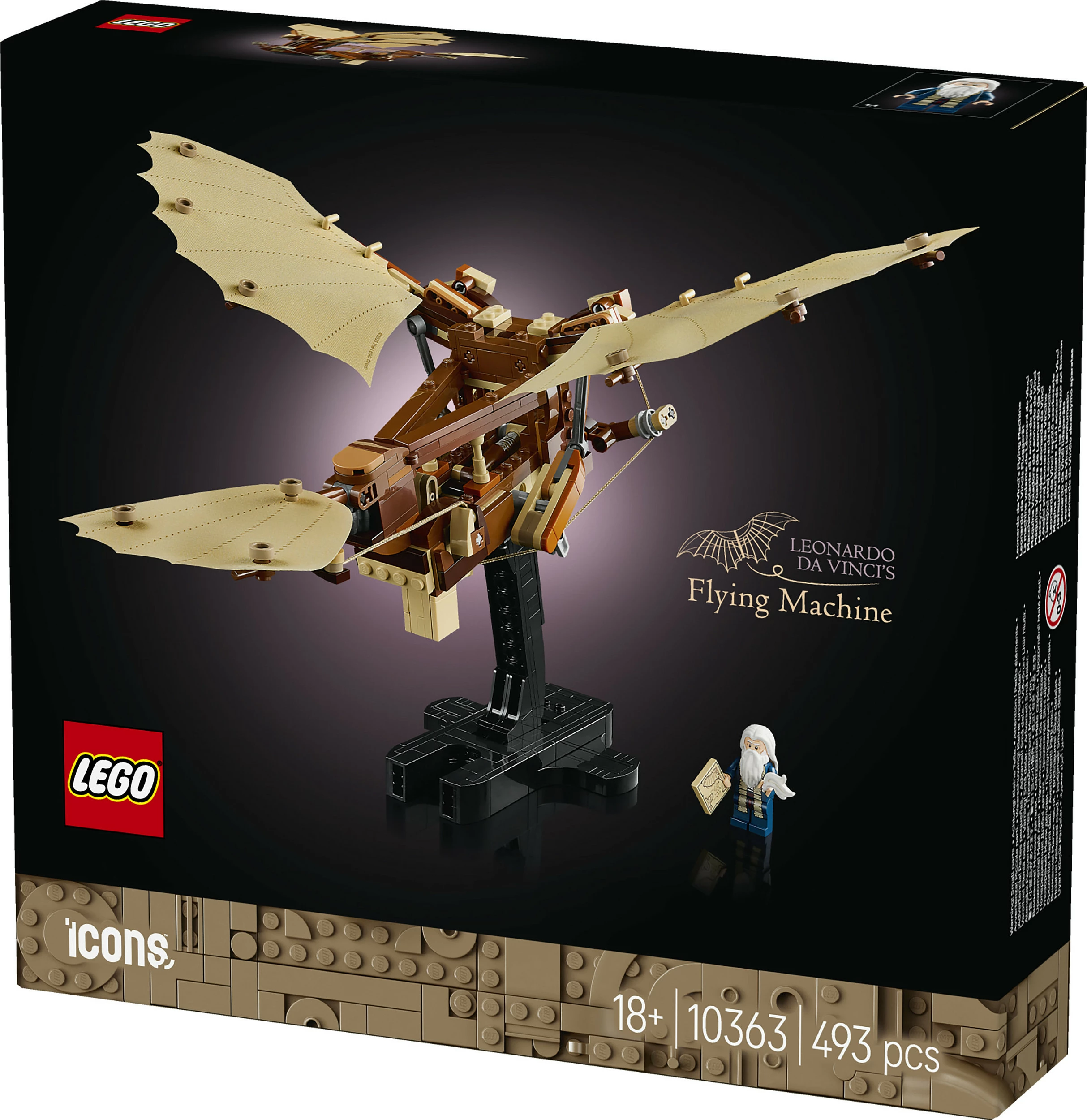 Set ndërtimi LEGO Leonardo da Vinci's Flying Machine, 493 pjesë, shumëngjyrësh