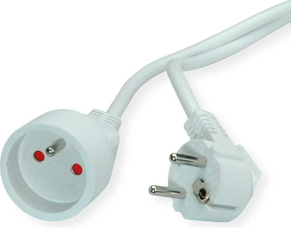 Kabllo zgjatëse rryme VALUE 19.99.1175, 10 m, CEE7/7, 16A 250V, e bardhë