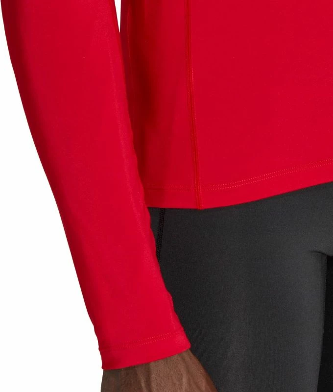 Maicë adidas Techfit Aeroready me mëngë të gjata për meshkuj, e kuqe