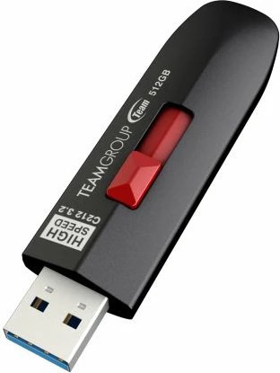 USB memorje TEAMGROUP C212 512GB USB 3.2 Gen2 Type-A 1000/800MB/s, e zezë