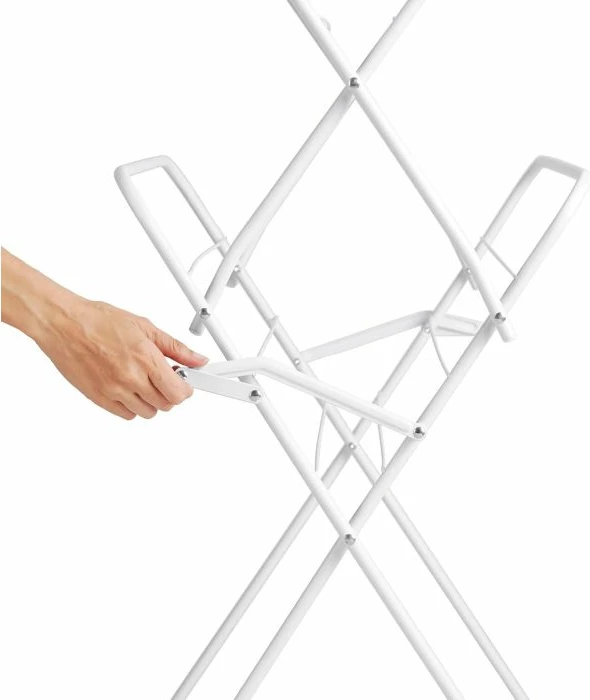 Tharëse rrobash vertikale Rayen 0036.01, palosëse, 14 m sipërfaqe tharjeje, 61 x 138 x 44.5 cm, çelik inox, e bardhë