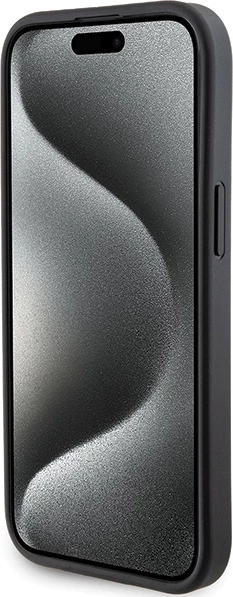 Mbështjellës Karl Lagerfeld Gripstand Saffiano Choupette Pins për iPhone 15 Plus / 14 Plus, i zi