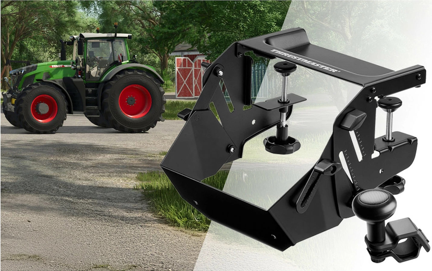 Volan gaming Thrustmaster T128P Simtask Farming Pack, USB me kabllo, Force Feedback, për PS5/PS4/PC, i zi